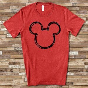 Mickey outline shirt, Disneyworld shirt for men, Disneyland shirt for men